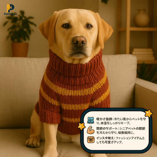 ペット用セーターの選び方：寒い季節におすすめの手編みアイテム