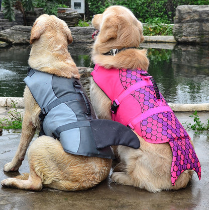 犬用ライフジャケット｜夏の水遊びに！マーメイド・サメデザイン