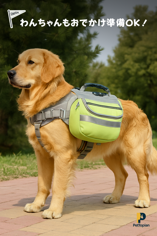 大型犬用アウトドアバックパックハーネス（L・XLサイズ）